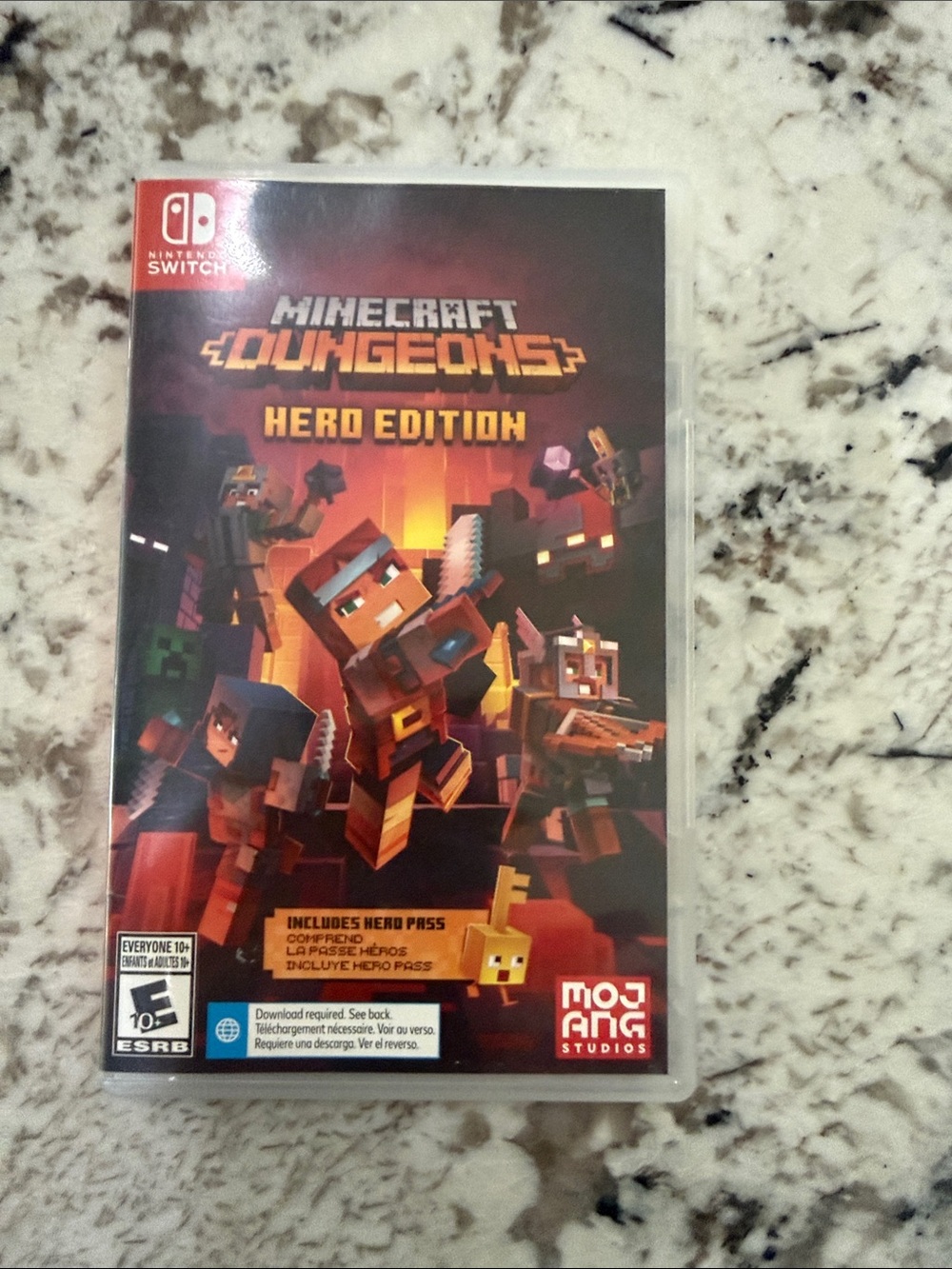Nintendo Minecraft Dungeons Hero Edition - Red and Orange Cover